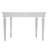 45" Silver Mirrored Glass and Wood Free Form Console Table