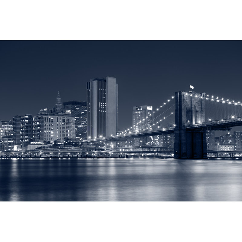 Leesanne Brooklyn Bridge by RudyBalasko - Wrapped Canvas Print, 30cm H x 46cm W 3.8cm D