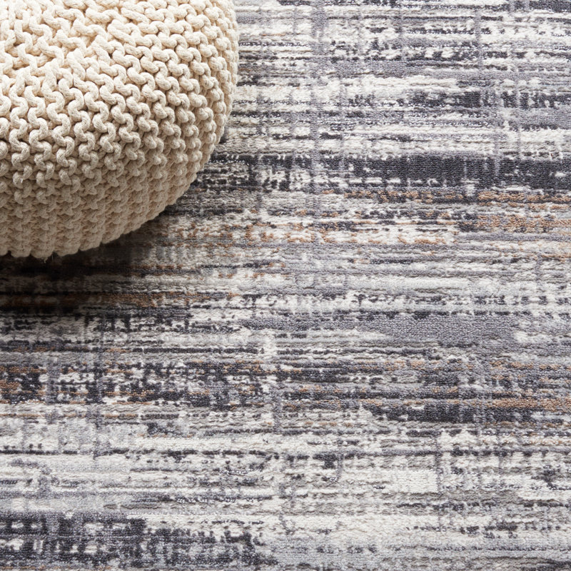 Cathlin 100 Performance Abstract Rug, Rectangle 4' x 6'