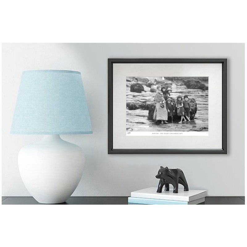 Whitby, the Peart Children 1891 1 Piece Single Picture Frame Wall Art, 60cm H x 80cm W x 2.3cm D, Black/White