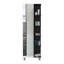 Armoire à linge miroir Urano, quatre tablettes intérieures, cinq tablettes extérieures - noir-1133815261