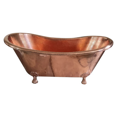 1676mm x 660mm Soaking Copper Bathtub