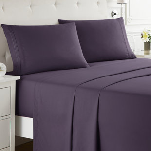  Ensemble de draps double brossé de luxe pour hôtel avec draps et taies d'oreiller très doux