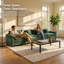Canapé modulaire moderne à 3 places avec accoudoirs plus larges en vert - Coussin double couche ultra confortable, tissu chenille respirant pour le salon, la chambre à coucher ou un appartement-129023747