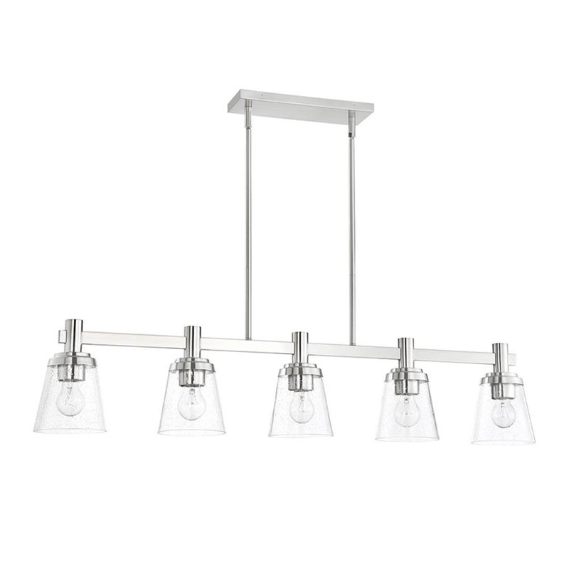 5 - Light Dimmable Vanity Light, Bright Satin Nickel