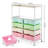 8 Drawers Rolling Storage Cart with Wooden Top, Multipurpose Utility Cart with Opening Shelf & Lockable Wheels, Storage Drawer Rolling Cart Organizer-116324488