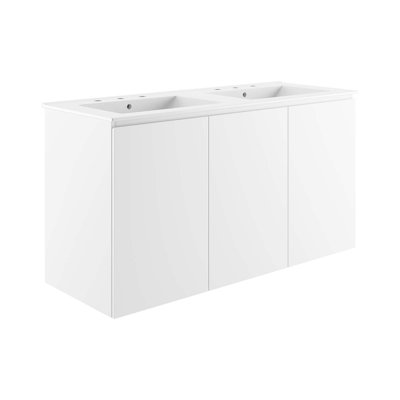 Ensemble de meuble-lavabo double 48 po Bryn par Modway