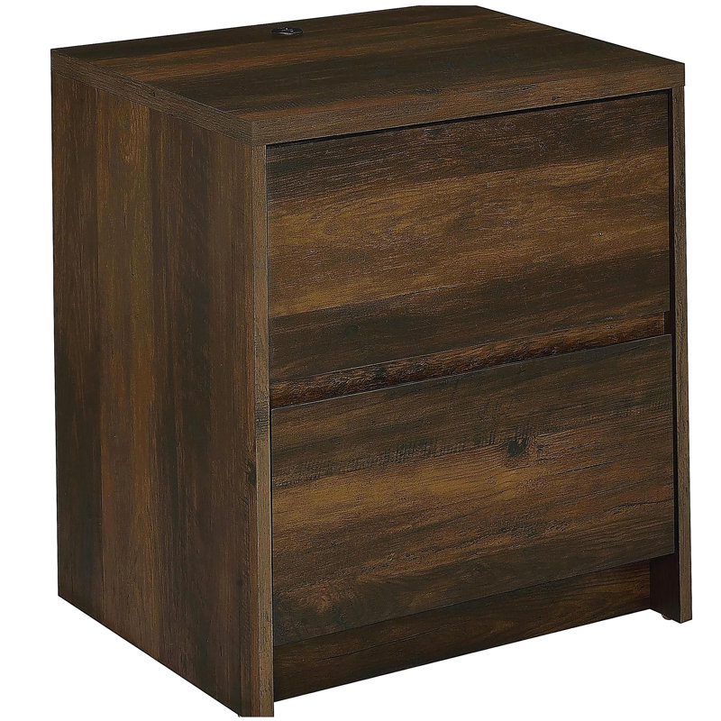 Table de chevet 2 tiroirs Geary, Vert foncé