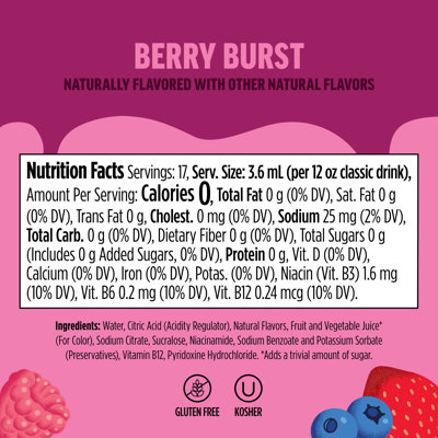 Flavored Water Drops, Vitamins Variety Pack