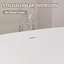 59 Inch Freestanding Oval Soaking Acrylic Bathtub