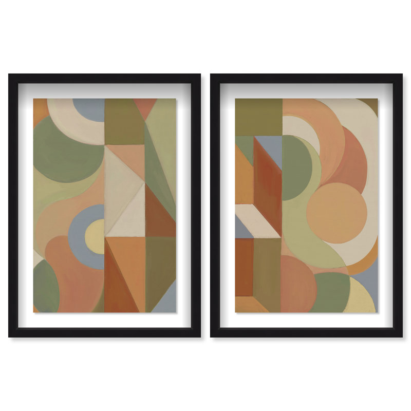 Adore You set Shadowbox Abstract Print by Oliver Gal, Black Frame, 10 x 15, 31.5"H x 46.5"W, Black Shadowbox