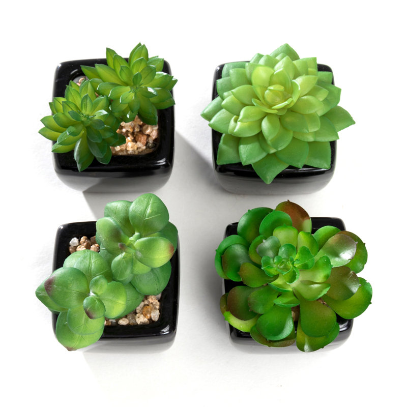 4.3'' Faux Succulent in Ceramic Pot