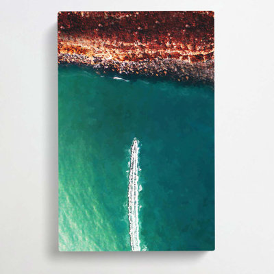 Boat in Abstract - Wrapped Canvas