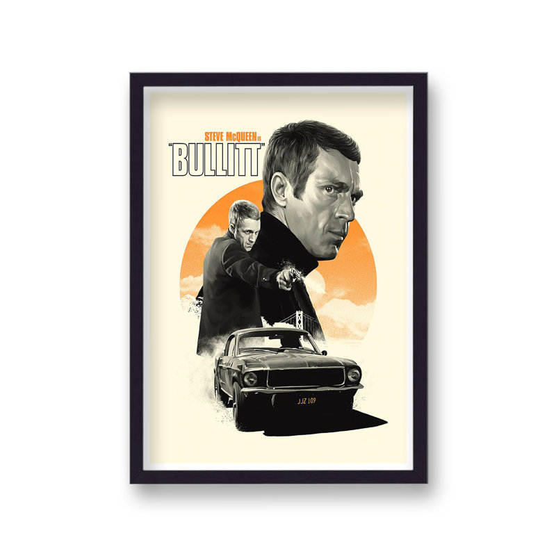 Bullitt V2 Reimagined Movie Poster Single Picture Frame Wall Art