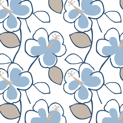 Rouleau de papier peint Jamahri Flower Power L 33 pi x l 20,5 po