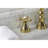 Kingston Brass Governor Two-Handle 3-Hole Deck Mount Widespread Bathroom Faucet with Brass Pop-Up Drain-90612048