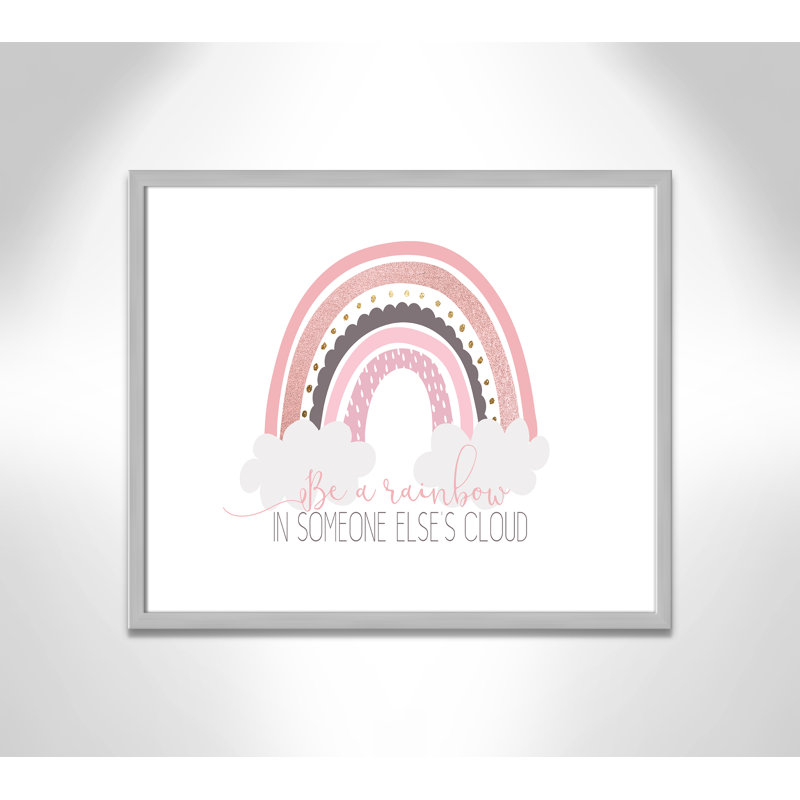 Être un arc-en-ciel, H 21,5 po x l 25,5 po x P 1,19 po, Encadré de boîte argent