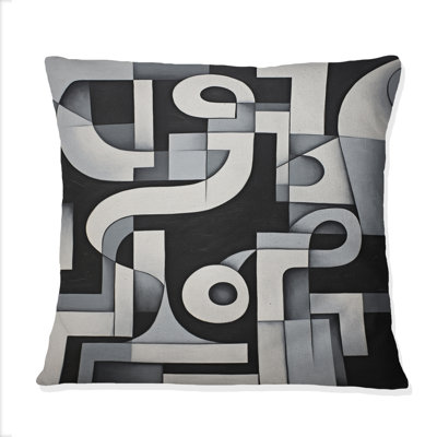 Garden Of Urban Groove Abstract Geometrics XI - Abstract Geometric Printed Throw Pillow