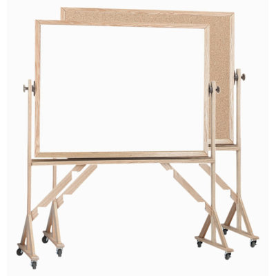 Tableau blanc réversible sur pied