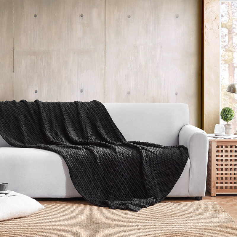  Très grand jeté Cozy Potato Waffled, Noir