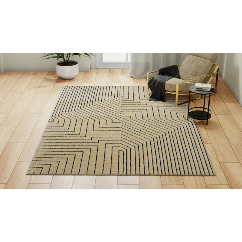 Tapis contemporain en noyer, Tapis de couloir 2 pi x 8 pi
