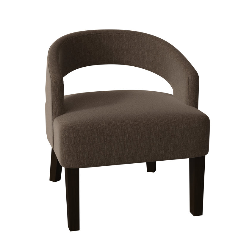 Fauteuil demi-tonneau Carly, Marron foncé, Moka Key
