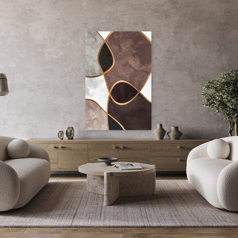 Velvet Shapes 3, art contemporain abstrait, H 48 po x l 32 po