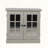 White Acrylic Mirrored Door Sideboard-390639546