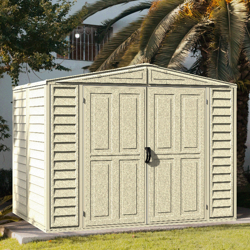 Remise en plastique l 8 pi x P 5,5 pi DuraMate, Avec sommier