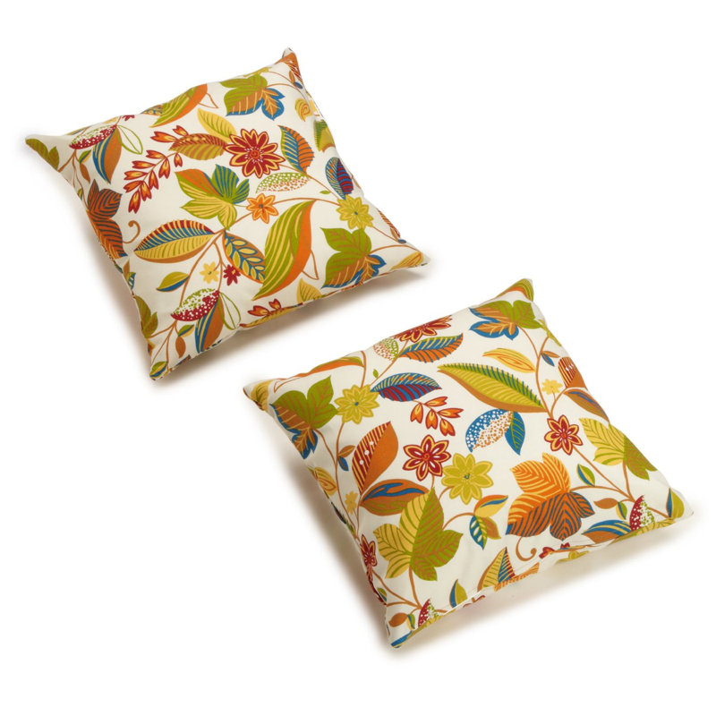 Outdoor 17" Pillow Cover & Insert, Kingsley Stripe Ruby, 25" H x 25" W