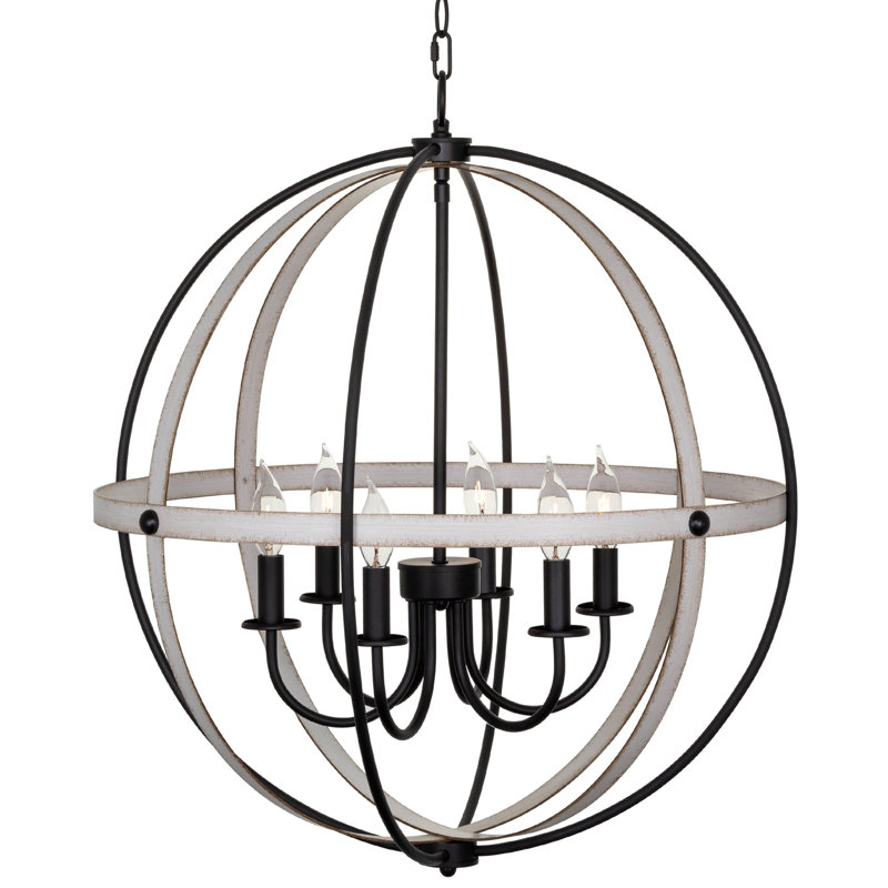 Lustre armillaire rustique 6 lumières Kira Home Hawkins
