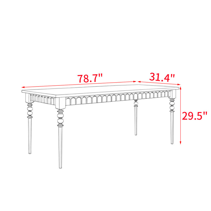 Vule, 29.5"H x 78.7"L x 31.4" W