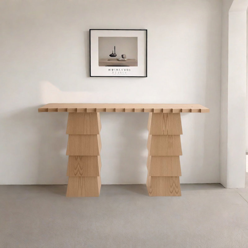 Console de style champêtre, H 33,46 po x l 62,99 po x P 13,78 po