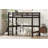 Espresso Watsons High Loft Bed With Built-In Desk, Ladder & Safety Guardrail, Solid Rubber Wood Frame-1751279262