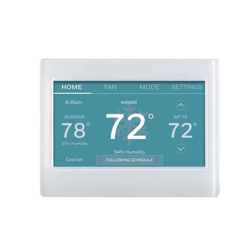 Smart Colour Thermostat Energy Star Wi-Fi Programmable Touchscreen Alexa Ready - C-Wire Required, Not Compatible with Line Volt Heating