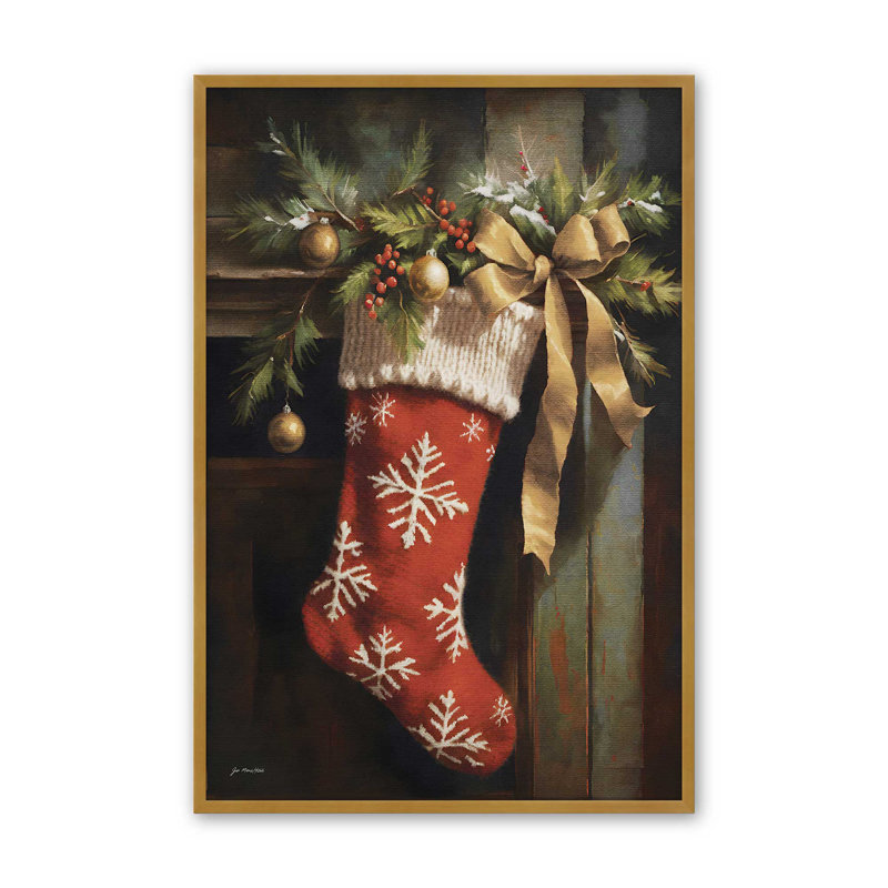 Impression sur toile «Awaiting Santa» par Jo Moulton, H 17,5 po x l 13,5 po, Papier avec cadre ouvert sans passe-partout