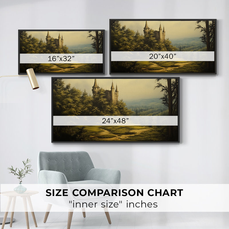 «Landscape Series» - CV III - Toile tendue avec châssis encadré - Prêt à être accroché, H 17 po x l 33 po
