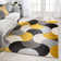 Good Vibes Christifer Geometric Gold/Gray/Black Area Rug