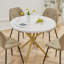 Adorna Round Solid Wood Top Metal Base Dining Table-510901474