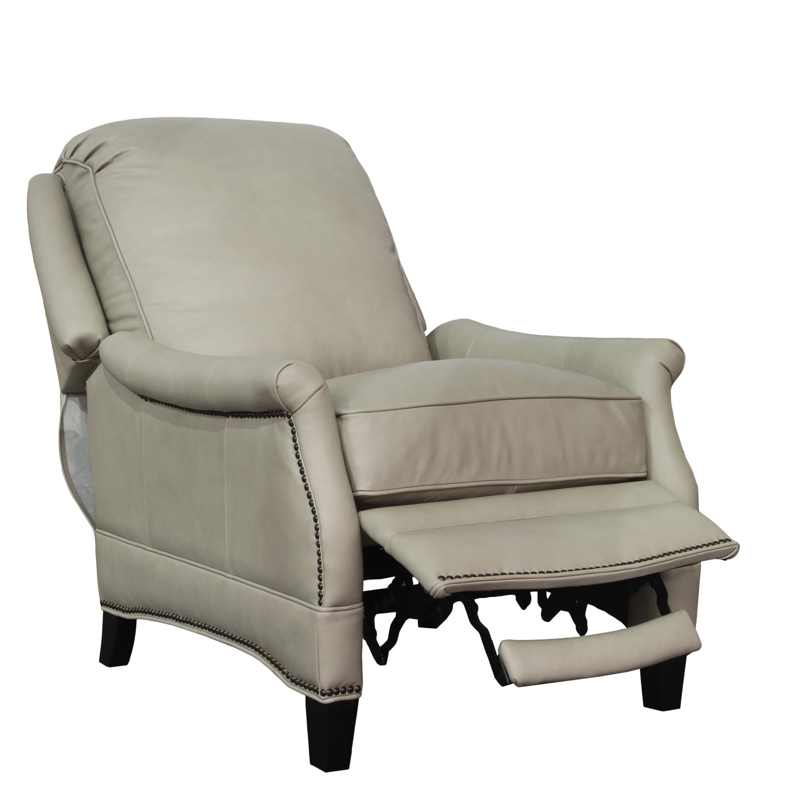 Dunlevy Genuine Leather Recliner, Shoreham Cream Top Grain Leather