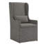 Ensemble de salle à manger rectangulaire en bois récupéré avec chaises roulées Gwendoline-690435083-690435092