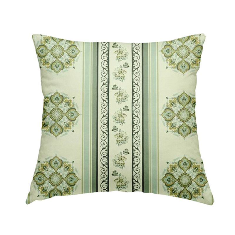 Striped Square Cushion, 43cm H x 43cm W x 5cm D