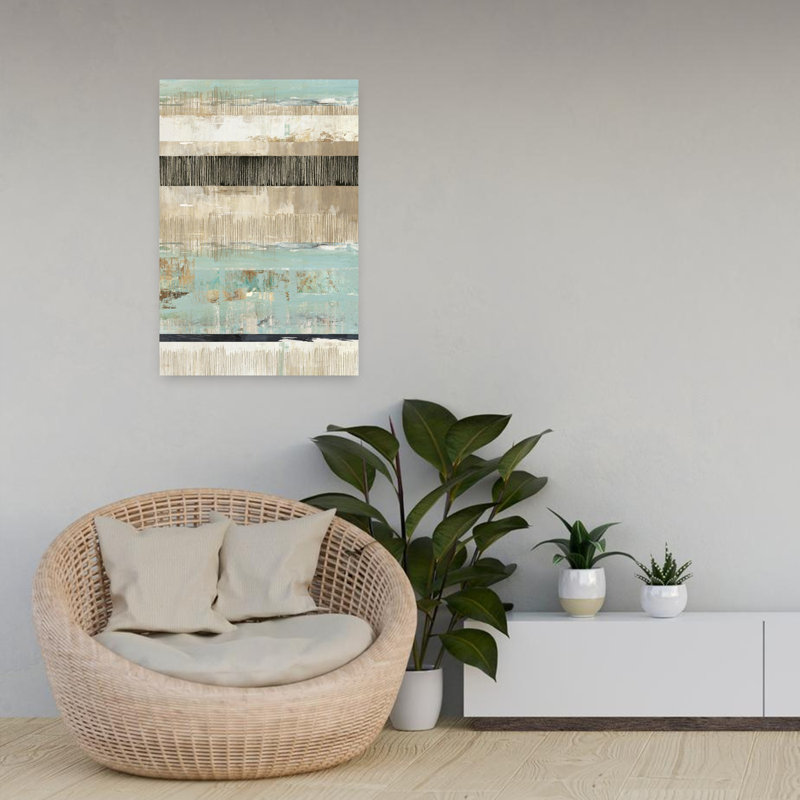 Celadon Dreams II, art abstrait géométrique moderne, H 24 po x l 16 po