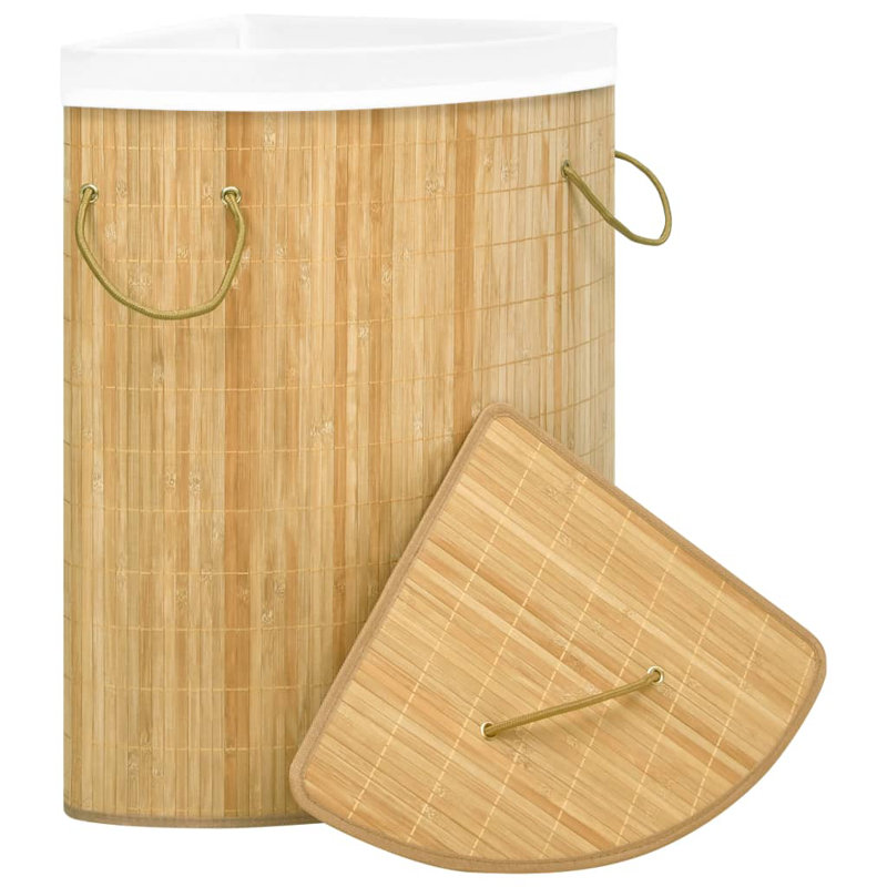Panier à linge pliable Panier à linge Panier à linge en bambou, Brun pâle