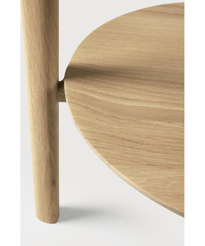 Bok Solid Wood End Table, Natural Oak