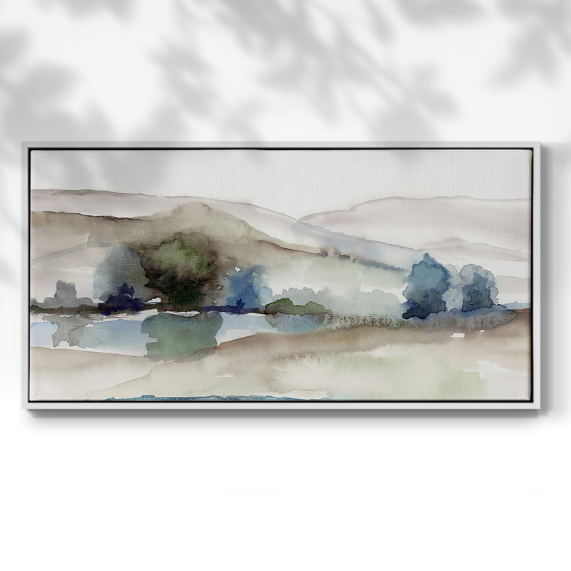 Shell Montage IV - Toile tendue avec châssis encadré - Prêt à être accroché, H 21 po x l 41 po, Blanc