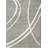 Meiko Modern Striped Shag Light Gray/Ivory Area Rug-1578611503