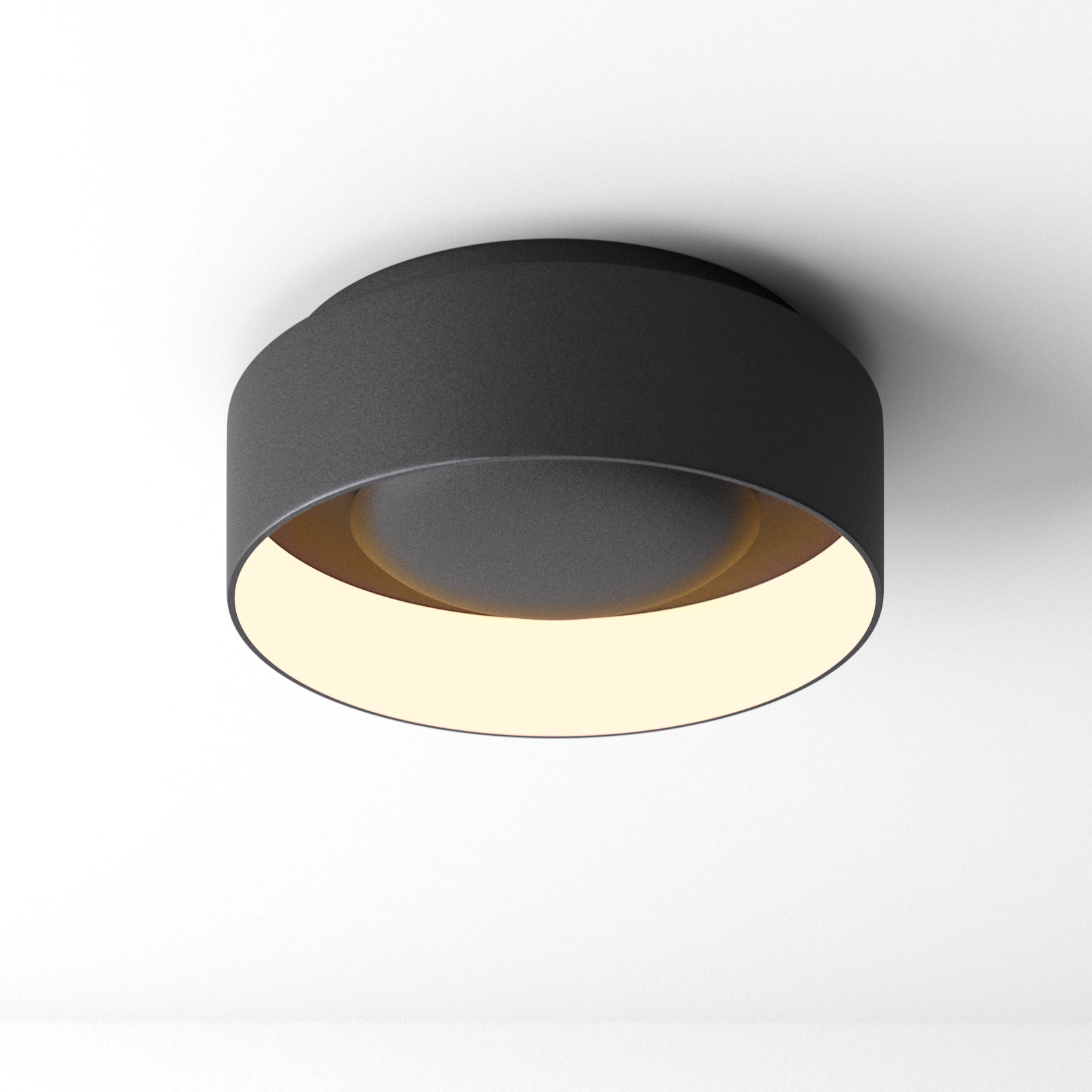 Lucien Single Light Flush Mount, Black, 6.06" H x 6.06" W x 17.75" D