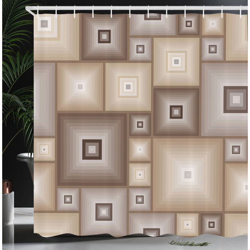 Shower Curtain with Hooks Included, 75"H x 69"W