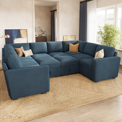 Canapé modulaire en U avec rangement Abramson